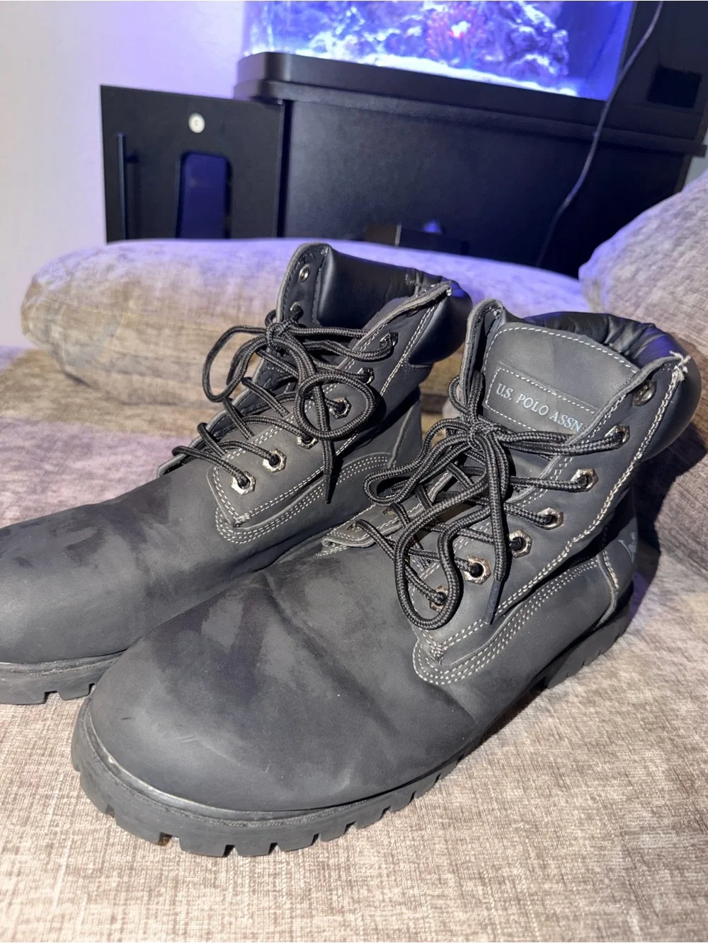 U.S. Polo Assn Owen High Black Lace Up Boots Men’s Size 10.5M